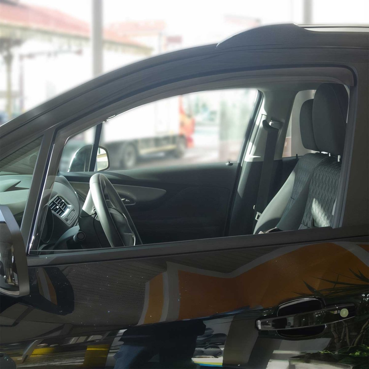 Buick Encore Wind Deflector - Omac - Acrylic 2 Pcs - Black Smoke - 2013-2022